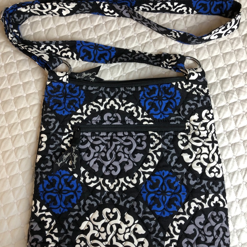Vera Bradley Large Crossbody - Canterberry Cobalt - Picture 2 of 3